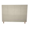 Cabeceira Estofada Raissa para Cama Box Viúva Suede Bege 120cm JBF - 1