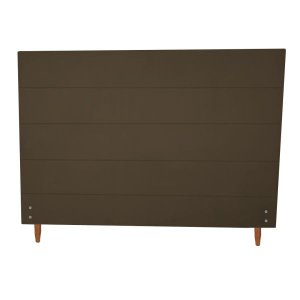 Cabeceira Estofada para Cama Box Casal King Size Suede Marrom 193cm JBF