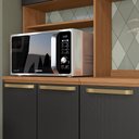 Ver imagem 4 de Armário de Cozinha CB1511 11 Portas 3 Gavetas MDF-MDP 230cm Canela e Preto