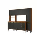 Ver imagem 6 de Armário de Cozinha CB1511 11 Portas 3 Gavetas MDF-MDP 230cm Canela e Preto