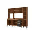 Ver imagem 5 de Armário de Cozinha CB1511 11 Portas 3 Gavetas MDF-MDP 230cm Canela e Preto