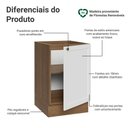 Ver imagem 3 de Balcão de Cozinha 50cm 1 Porta (sem Tampo) Rustic/branco Vik Madesa