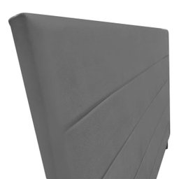 Cabeceira Estofada para Cama Box Viúva Suede Cinza Grafite 120cm JBF - 3