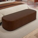 Ver imagem 6 de Kit 02 Puffs Decorativos Orgânicos para Living Quarto 140cm Doha W01 Couríssimo Marrom - Lyam