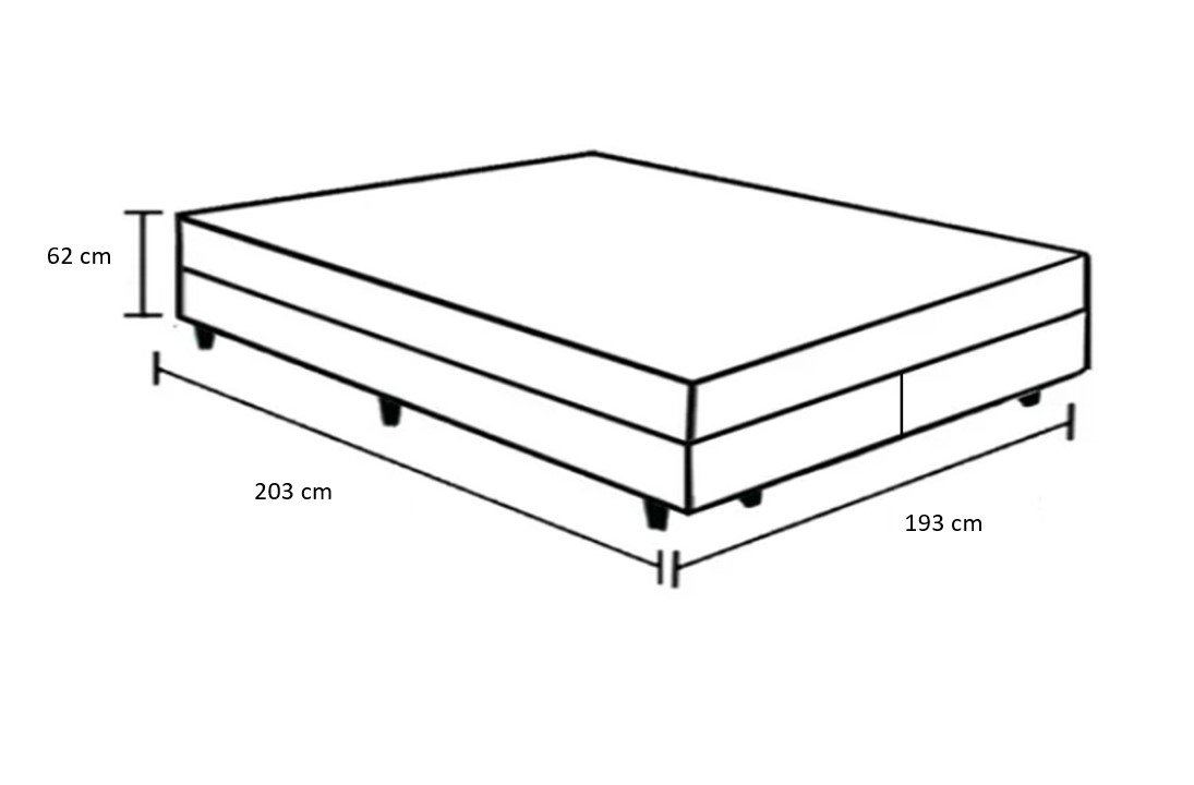 Cama Box Baú King 193 Tecido Sintético Branco com Colchão Little Angel - Bello Box - Mola Superlasti - 4