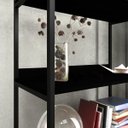 Ver imagem 2 de Estante Estilo Industrial Metal Madeira 190x80cm Preto Total