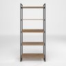 Estante Estilo Industrial Metal Madeira 190x80cm Preto Total - 5