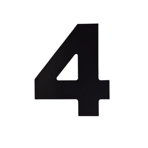 Número 4 Residencial Alumínio Acm Preto - Volpato
