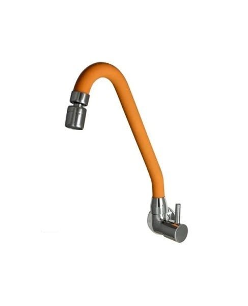 Torneira de Cozinha Gourmet Laranja Parede Bica Móvel com Arejador Articulado 1/4 de Volta - 4