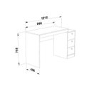 Ver imagem 3 de Mesa Escrivaninha Home Office 3 Gavetas Escritório Branco
