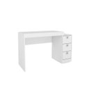 Ver imagem 2 de Mesa Escrivaninha Home Office 3 Gavetas Escritório Branco