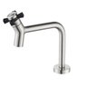 Torneira Mesa Bica Baixa Aço Inox 304 Escovado Água Fria Lavabo Lavatório Linha Stone - 1