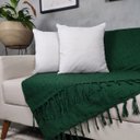 Ver imagem 2 de Kit 2 Mantas para Sofá 240x180 em Algodão Cor:verde
