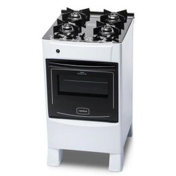 Fogão de Piso Íris Glass 4 Bocas Mesa de Vidro Forno Branco - 1