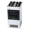 Fogão de Piso Íris Glass 4 Bocas Mesa de Vidro Forno Branco - 1