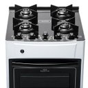 Ver imagem 3 de Fogão de Piso Íris Glass 4 Bocas Mesa de Vidro Forno Branco