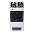 Ver imagem 2 de Fogão de Piso Íris Glass 4 Bocas Mesa de Vidro Forno Branco