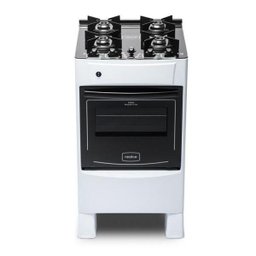 Fogão de Piso Íris Glass 4 Bocas Mesa de Vidro Forno Branco - 2