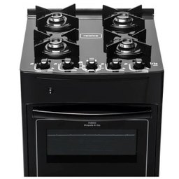 Fogão de Piso Íris Glass 4 Bocas Mesa de Vidro Forno Preto - 3