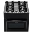 Ver imagem 3 de Fogão de Piso Íris Glass 4 Bocas Mesa de Vidro Forno Preto