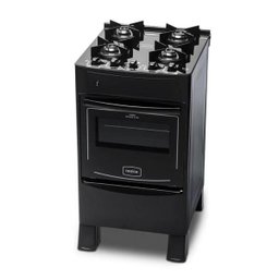 Fogão de Piso Íris Glass 4 Bocas Mesa de Vidro Forno Preto - 2