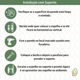 Espelho Grande Lapidado Decorativo Moderno Meia Lua Banheiro Quarto 100x50cm - 5