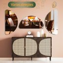 Ver imagem 3 de Espelho Grande Lapidado Decorativo Moderno Meia Lua Banheiro Quarto 100x50cm