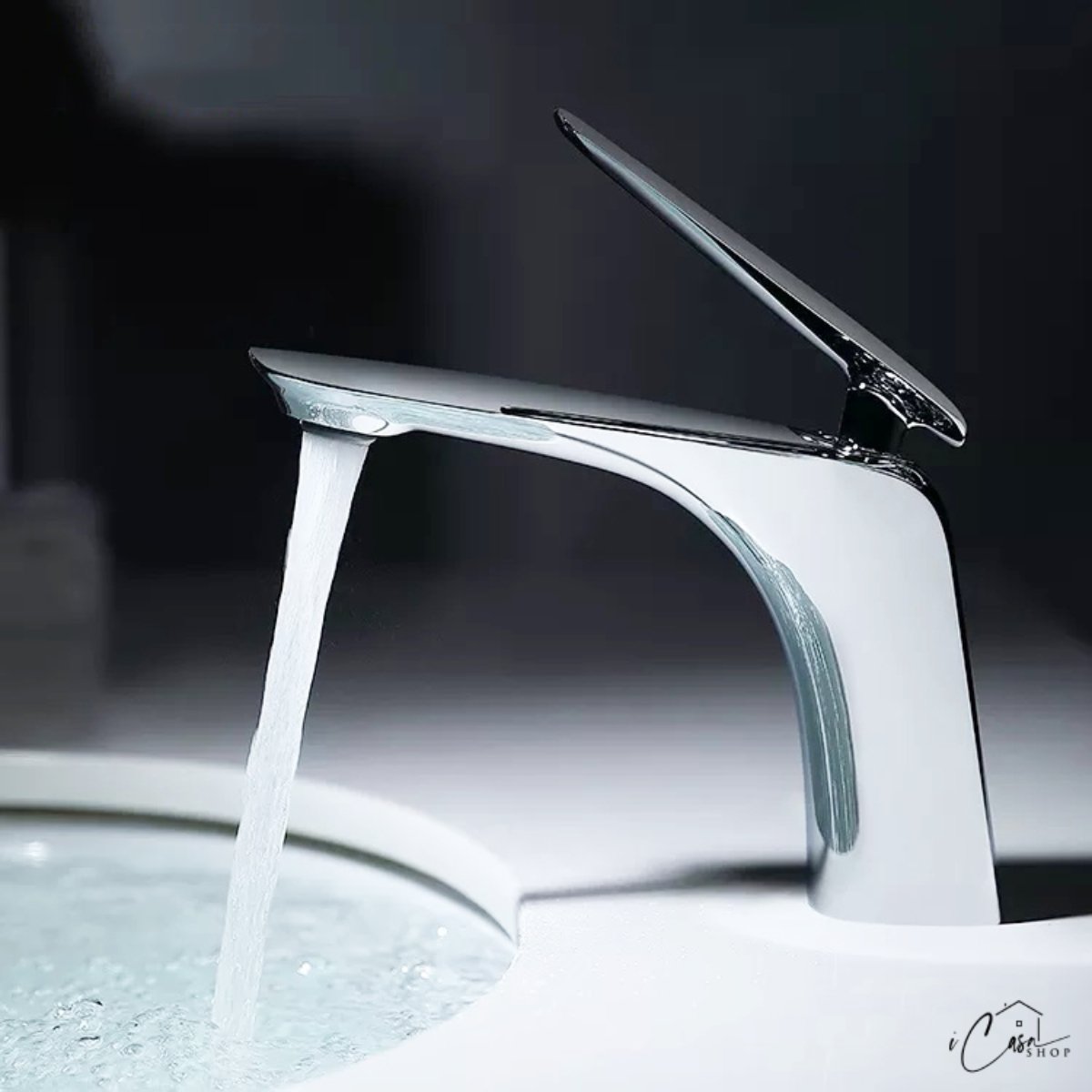 Torneira de Banheiro Lavabo Misturador Monocomando Premium  (Acqua - Cromo) - 4