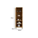 Ver imagem 3 de Paneleiro de Cozinha Modulado Cristaleira Tempranillo 4 Portas (2 c/ Vidro) Canelado 70cm Amendoa/