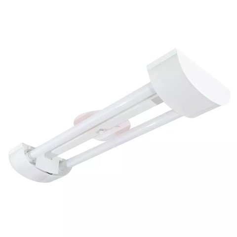 Luminária Led Tube 2x60cm Sobrepor Branco Barcelona - Tualux