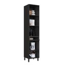 Ver imagem 3 de Paneleiro Simples Modulado Fidelitá Mônaco 50cm 2 Portas Chumbo/Titânio