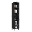 Ver imagem 4 de Paneleiro Simples Modulado Fidelitá Mônaco 50cm 2 Portas Chumbo/Titânio