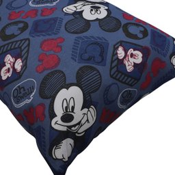 Fronha Portallar Malha Estampada Disney Mickey Simpatico 48cmx68cm Azul - 3