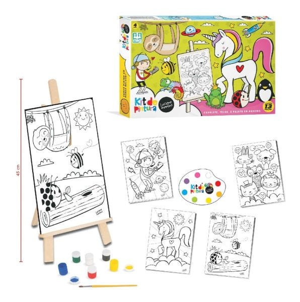 Brinquedo Infantil Jogo Kit Pintura Patrulha Canina Nig - Kit de