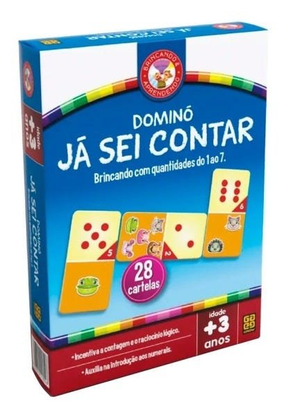 Jogo Educativo Dominó Já Sei Contar - 1694 - Grow - Real Brinquedos