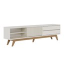 Ver imagem 7 de Rack para Sala Bancada de Tv 75 Pol 200cm Licia C04 - D'Rossi Cor Off White