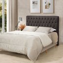 Ver imagem 1 de Cabeceira Cama Queen Estofada 1,60 - Inca Linho Marrom