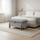 Ver imagem 1 de Puff Recamier Baú Versallies 100 Cm para Sala Quarto Bouclé