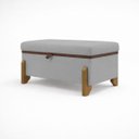 Ver imagem 2 de Puff Recamier Baú Versallies 100 Cm para Sala Quarto Bouclé
