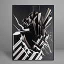 Ver imagem 1 de Quadro Decorativo Bw Rocks Relevo