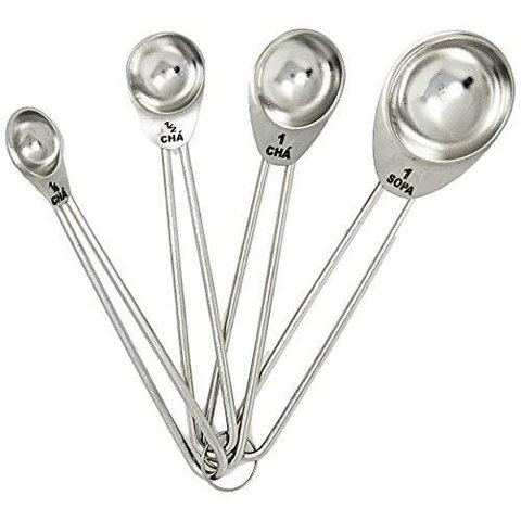 Conjunto de Medidores Inox Tipo Colher 4 Peças Top Brinox