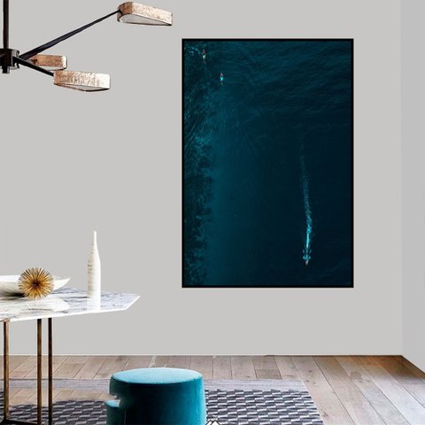 Quadro Canvas Barcos no Rio 70x50