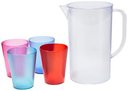 Ver imagem 1 de Jarra Retro 2L com 4 copos 300 ml, Cristal, Coza