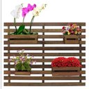 Ver imagem 1 de Floreira Jardim Vertical 100 X 80cm com 4 Cachepot em Madeira Maciça Rústico