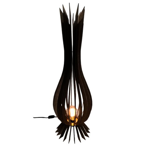 Luminária de Chão Santa Maria Mdf Luminária -:preto/75x23cm