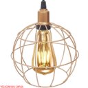 Ver imagem 3 de 2 Pendentes Aramado Globo Luminária Lustre Luxo Teto Retrô Vintage Balcão Agp Ilumini Industrial - C