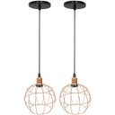 Ver imagem 1 de 2 Pendentes Aramado Globo Luminária Lustre Luxo Teto Retrô Vintage Balcão Agp Ilumini Industrial - C