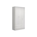 Ver imagem 2 de Armário Guarda Roupa Infantil 93 Cm 3 Portas 2 Gav - Doce Sonho:branco/branco