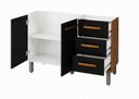 Ver imagem 2 de Balcão Gabinete para Pia 120cm Bianca sem Cuba/Tampo - Savana/Preto