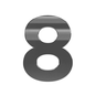 Numero Chapa 60mm Acm Cromado Comfortdoor - 1